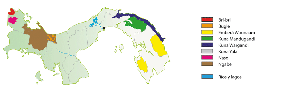 Ubicación Geográfica de los Grupos Indígenas de Panamá